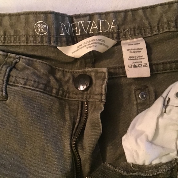 Nevada khaki low rise boot cut jeans (34x33) - Picture 2 of 6